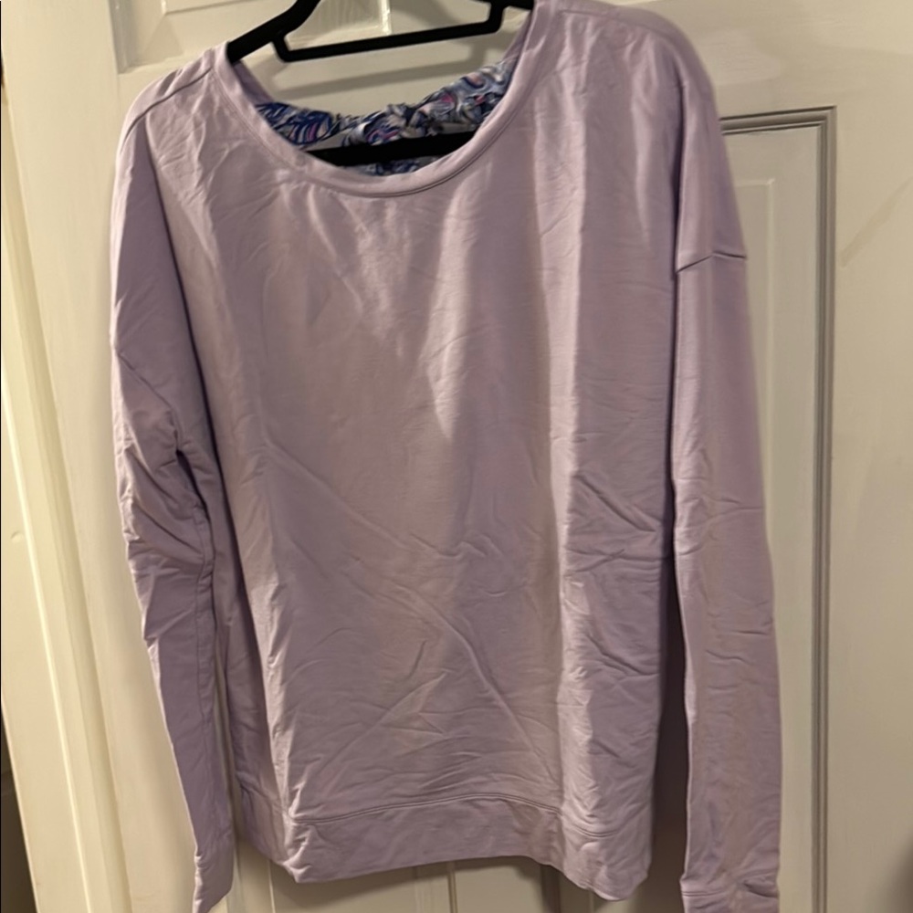 Lilly Pulitzer Purple Relaxed Long Sleeve Sweatshirt